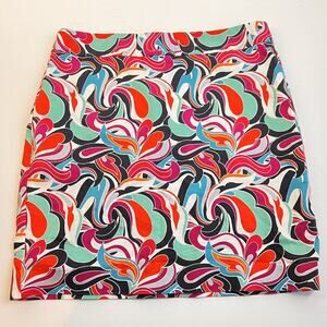 Banana Republic Skirt Women's 14 Multicolor Above Knee Hippie Artsy Stretch